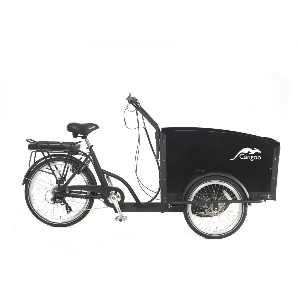 Cangoo 270E Bakfietsen  270E Mat Zwart - Zwart