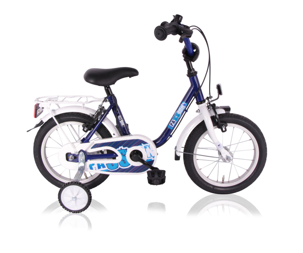 Lombardo Passion 16 inch blauw wit freewheel + 2 handrem