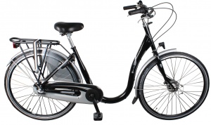 Burgers Low Entry Damesfiets 48 cm Nexus 7 Speed zwart zilver