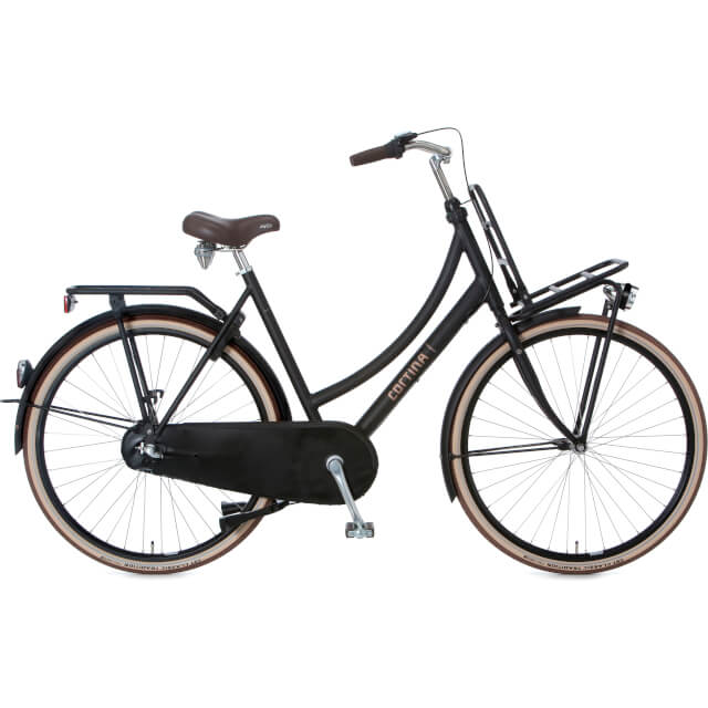 Cortina U4  Damesfiets 61 cm mat zwart 3 Speed remnaaf