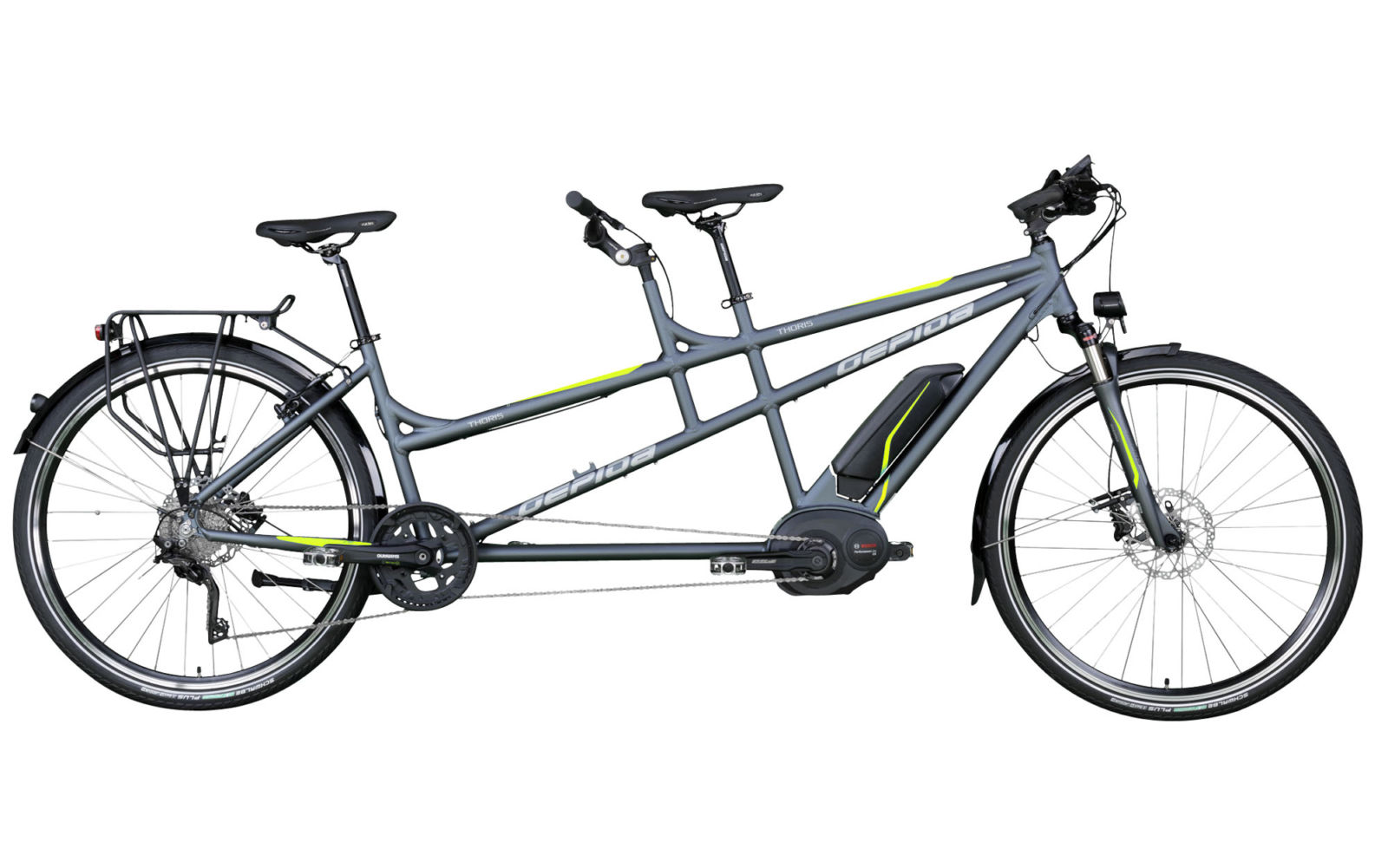 Gepida tandem Thoris 53 cm - 44 cm  XT 10 grijs Antraciet