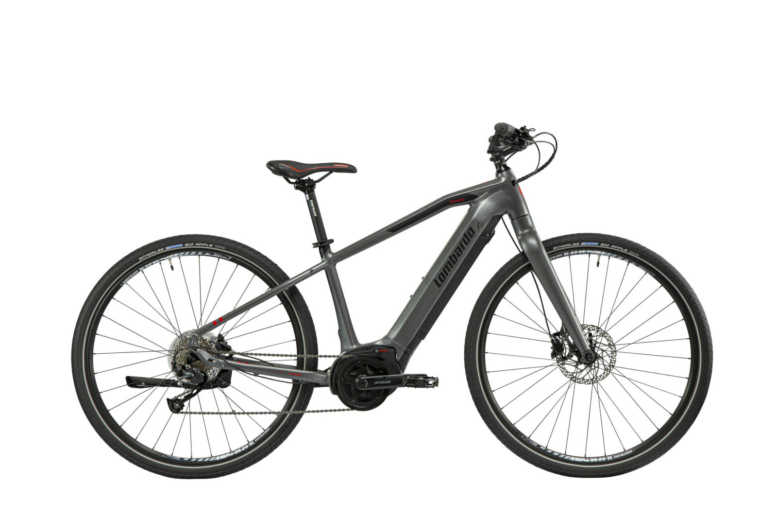 Lombardo E - Bolsena Trekking Herenfiets 48 cm grijs zwart mat