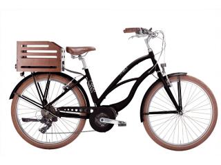 MBM E-Maui Damesfiets 46 cm 7 Speed Mat Zwart