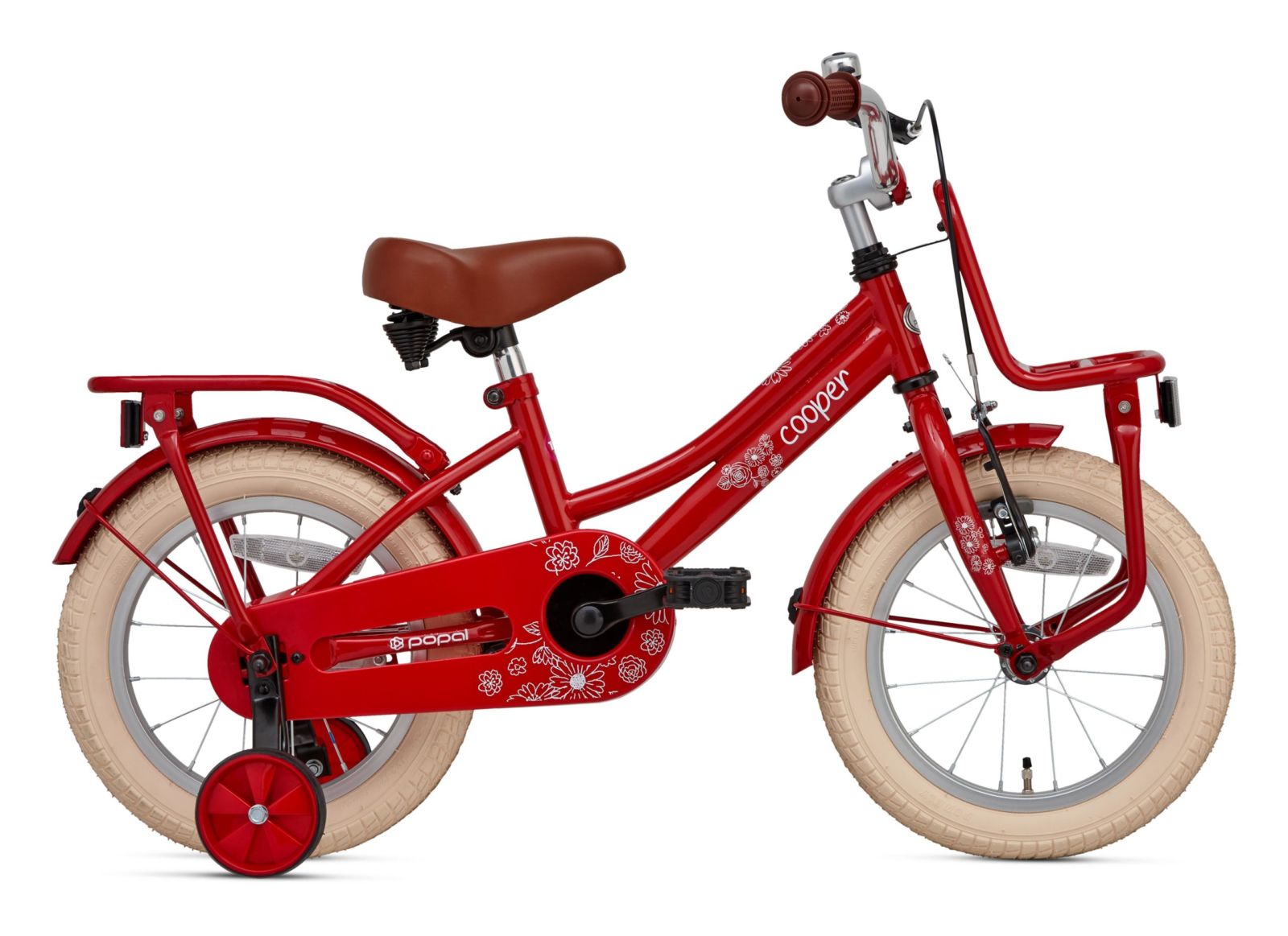 Popal Cooper 12 inch rood Meisjesfietsen  1253 Rood