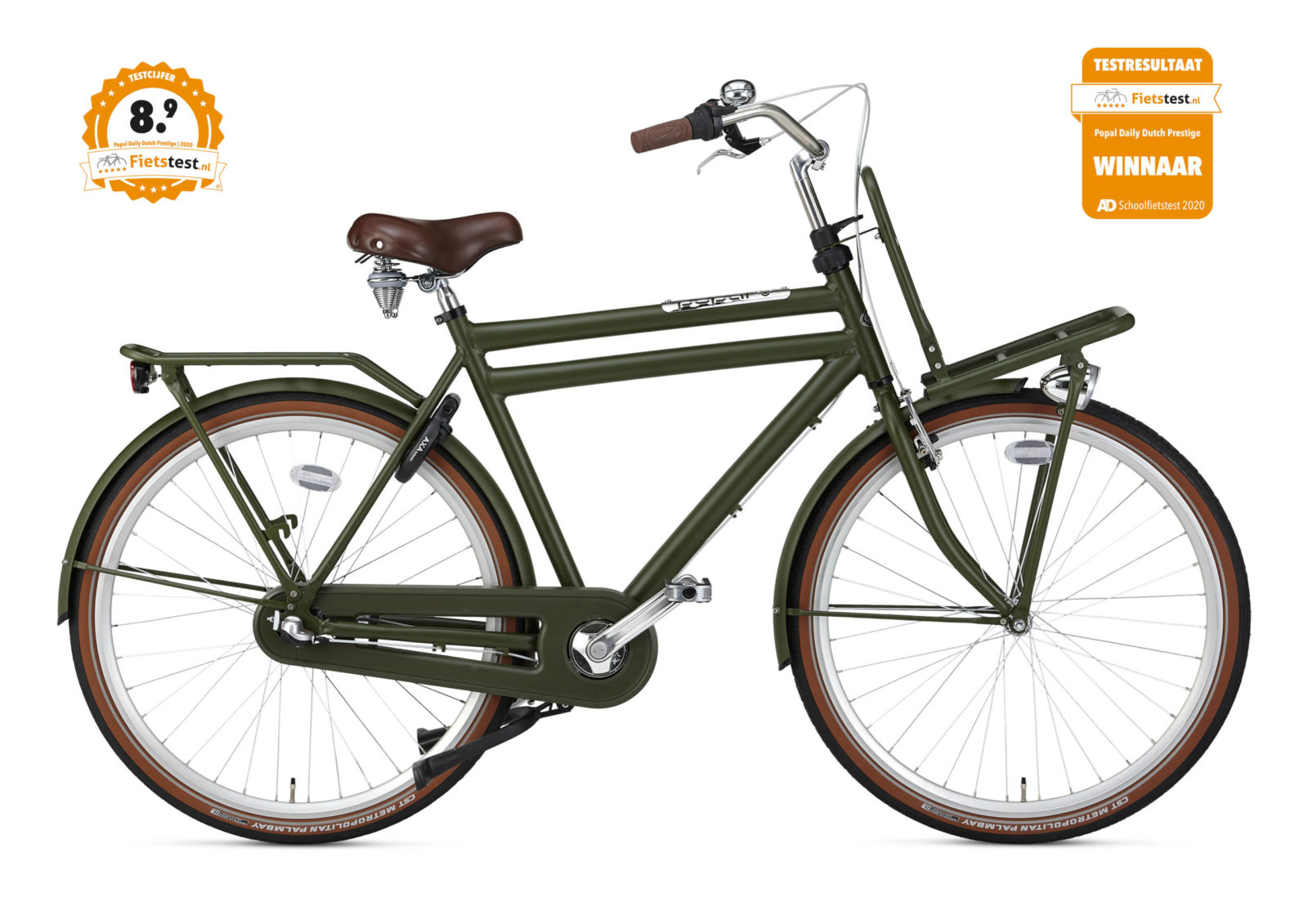 Popal Daily Dutch Prestige N3 RN  Army Green  28 inch / 50 cm Herenfietsen  P28040N3 Army Green 50cm