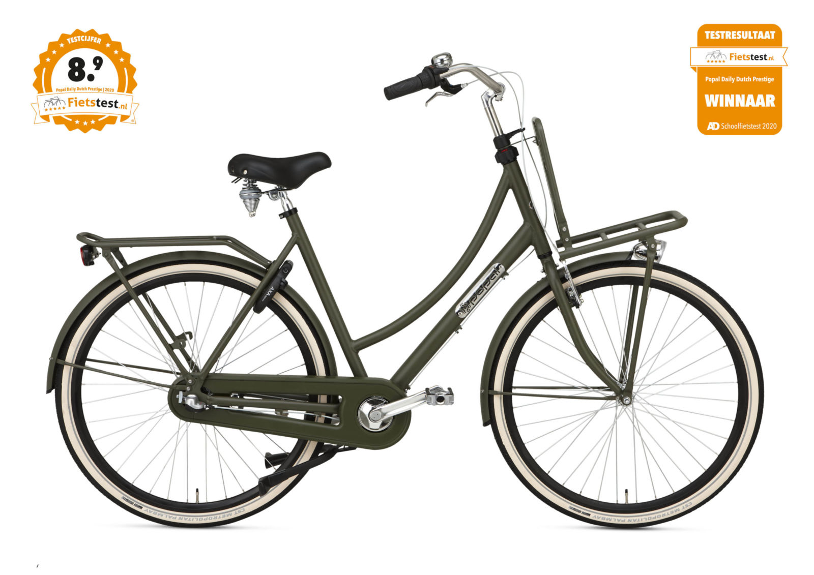 Popal Daily Dutch Prestige N7 RN  Army Green  28 inch / 50 cm Damesfietsen  P28035N7-AG-50cm