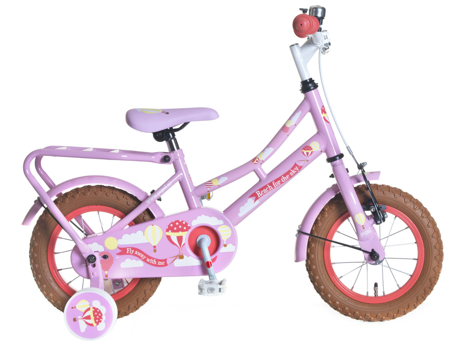 Popal Omafiets 12 inch roze Meisjesfietsen  OM12 LICHTROZE