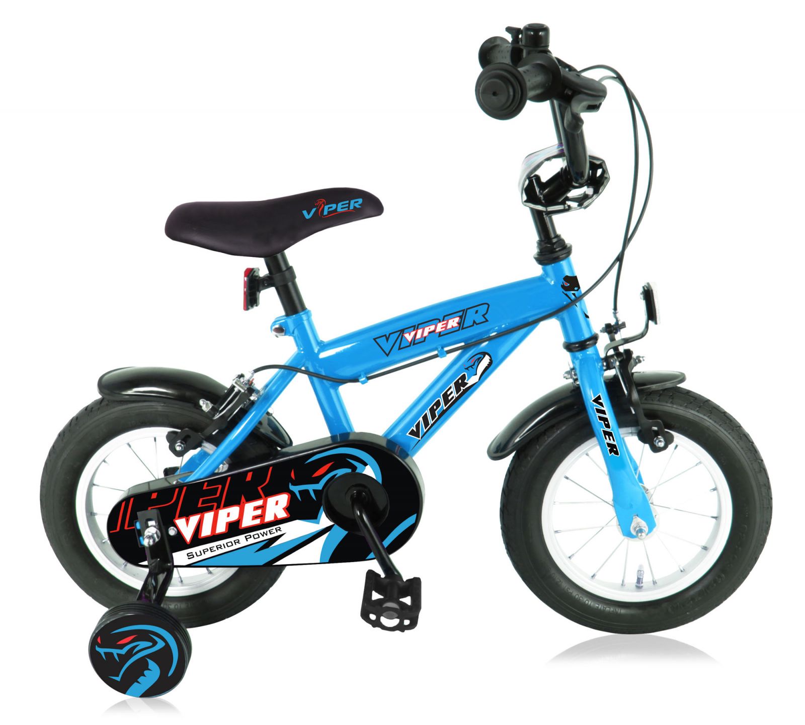 MBM Viper H 14 inch blauw vrijloop + 2 handrem