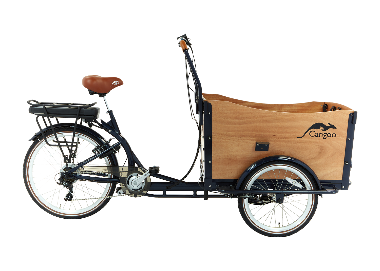 Cangoo Cangoo Travel Bakfietsen  220E Zwart-Naturel