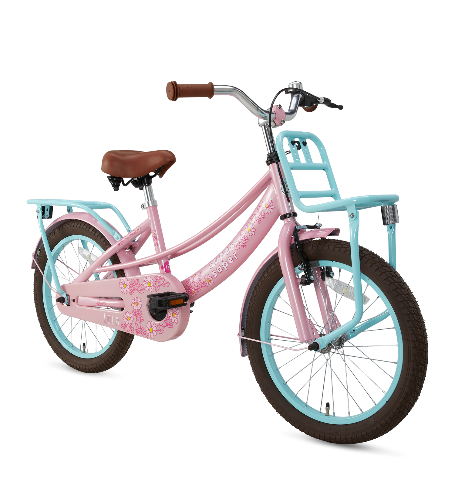 Supersuper Lola 18 Meisjesfietsen  S1859-ROZE-TURQ