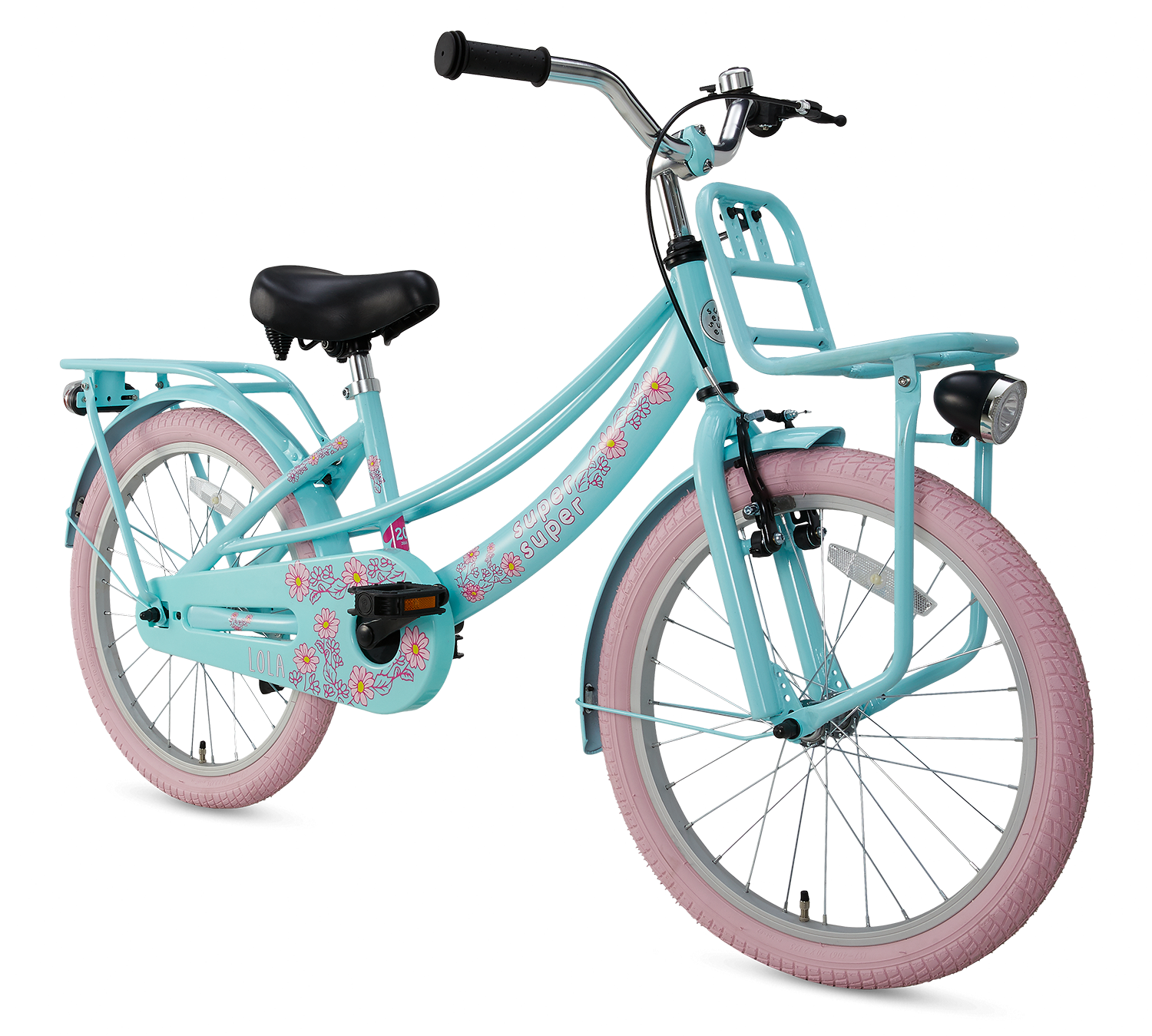 Supersuper Lola 20 Meisjesfietsen  S2059-MINT-ROZE