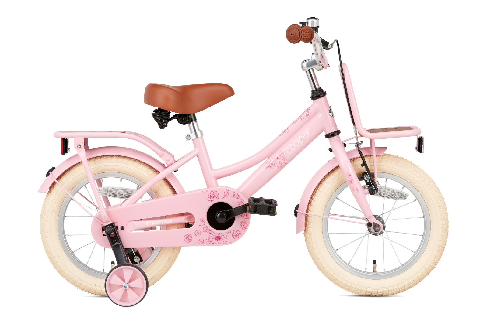 Supersuper Cooper Bamboo 14 Meisjesfietsen  S1453-BB-ROZE