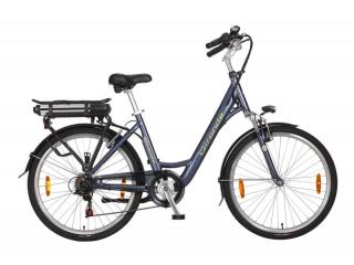 MBM Gironde Damesfiets 46 cm 6 Speed grijs blauw 28 inch wiel