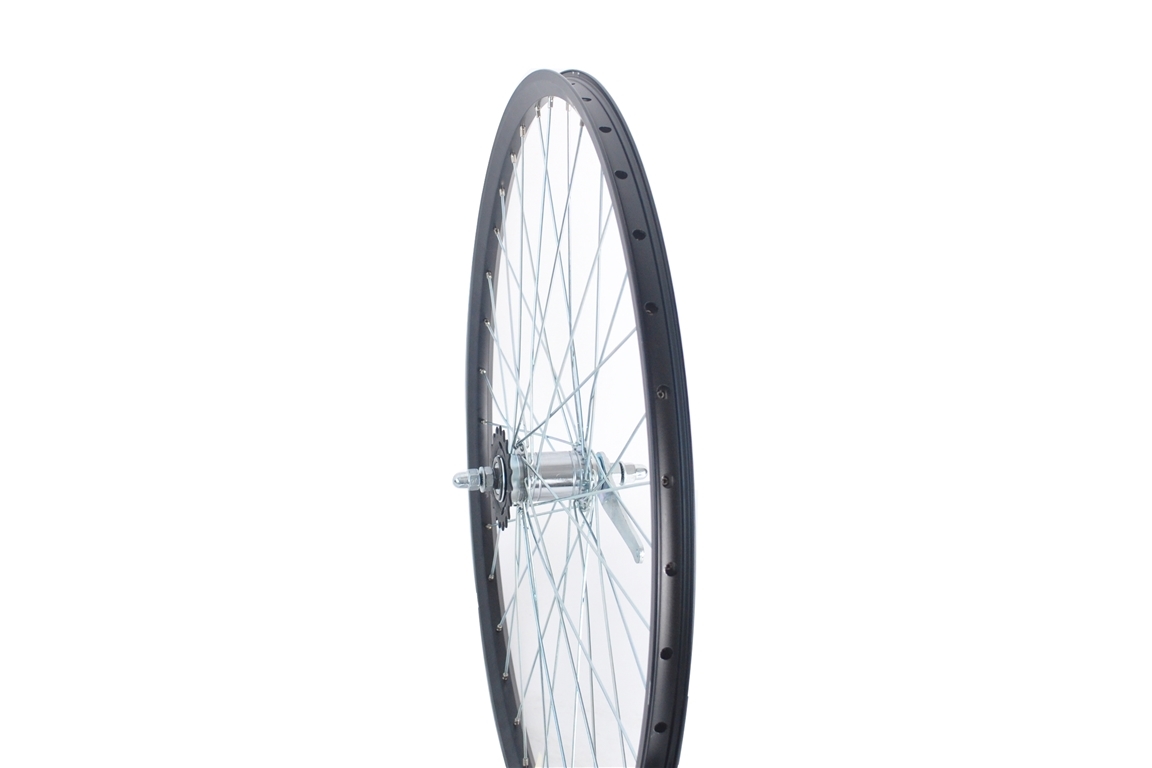 Achterwiel Remnaafwiel 28'' Dubbel velg Zwart (Classic)