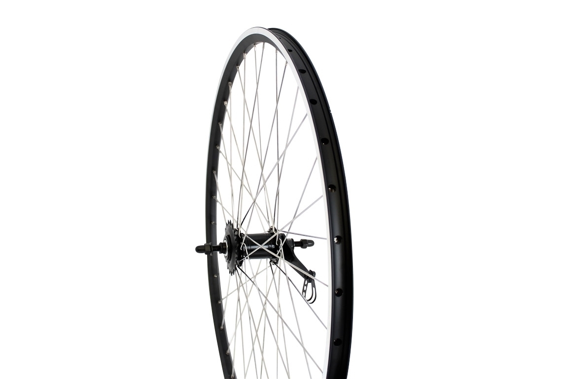 Achterwiel Remnaafwiel 28'' Dubbel velg Zwart-Grijs (London/Trend/Roma)