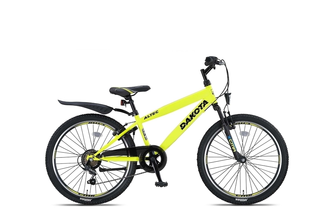 Altec Dakota 24inch Jongensfiets 7speed Neon Lime Nieuw