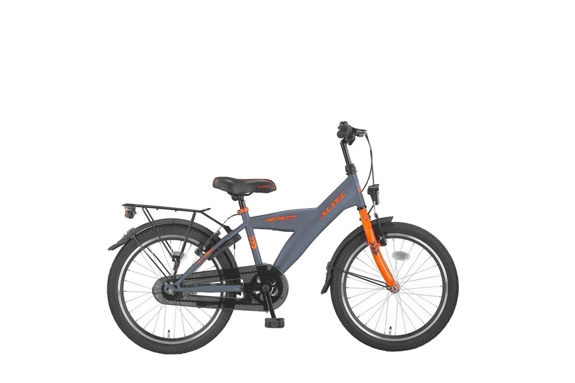 Altec Hero 20 inch jongensfiets Grijs-Oranje Remnaaf