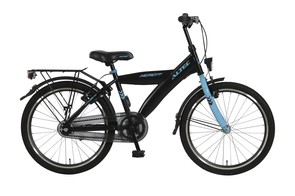 Altec Hero 20 inch jongensfiets Zwart-Blauw Remnaaf