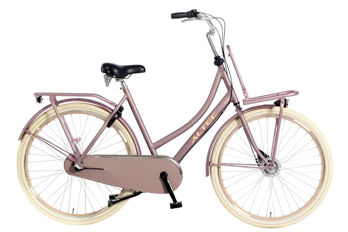 altec retro transportfiets n3 57 cm dames copper roze