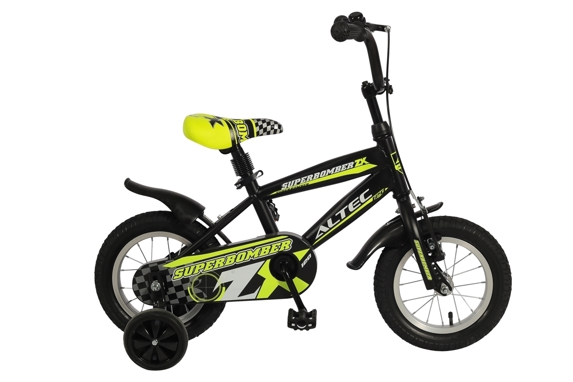 altec superbomber 12 inch zwartgeel jongensfiets