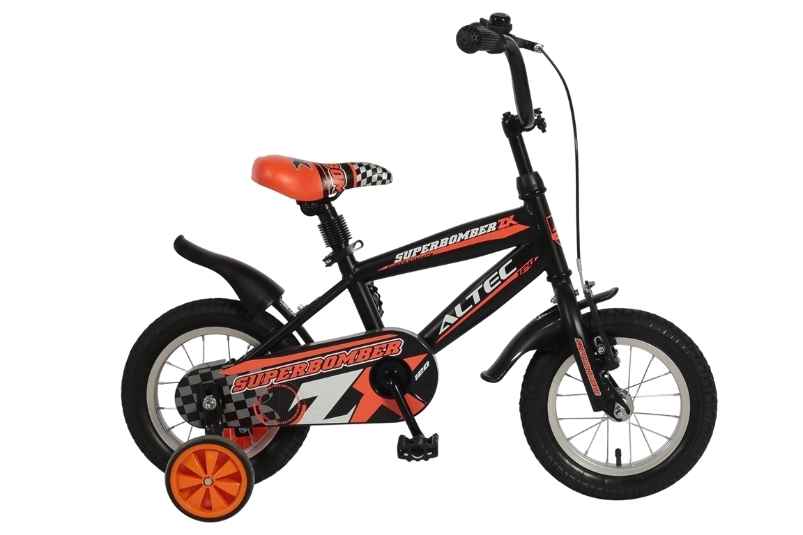 altec superbomber 12 inch zwartoranje jongensfiets