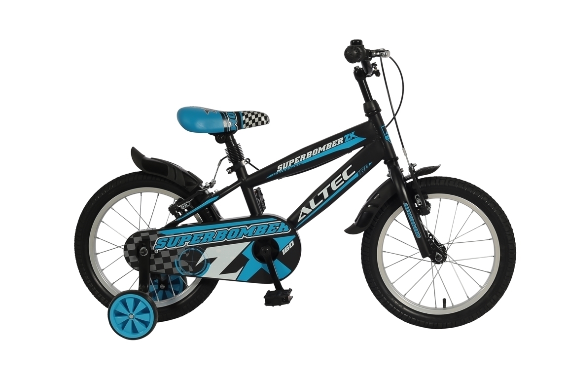 altec superbomber 16 inch zwartblauw jongensfiets