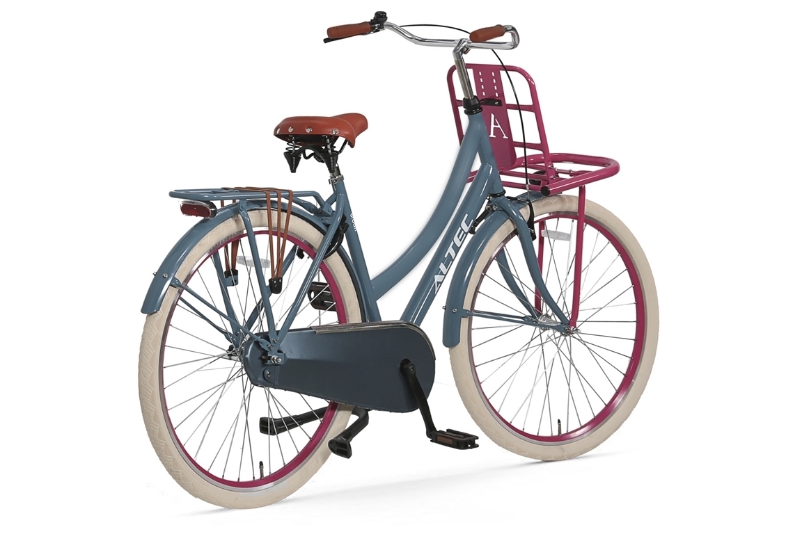 altec urban 28inch transportfiets gray pink 2