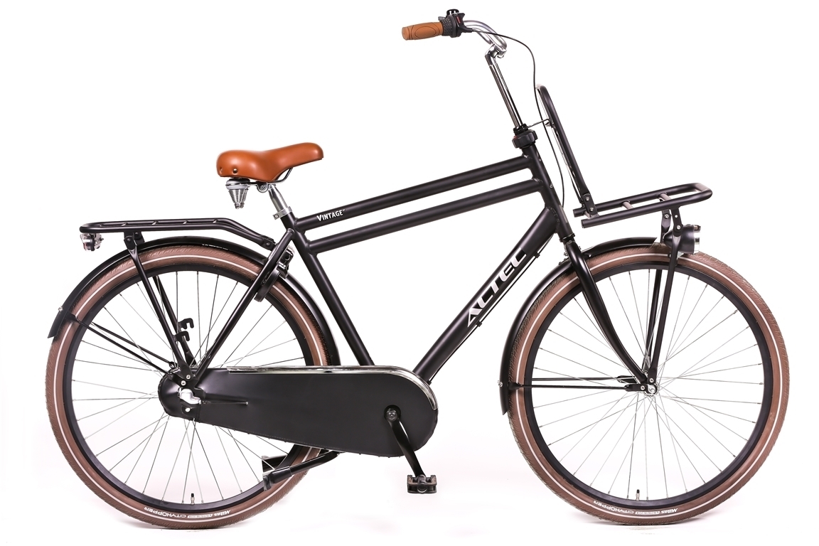 altec vintage 28inch transportfiets n3 heren 61cm mat zwart nieuw 2020