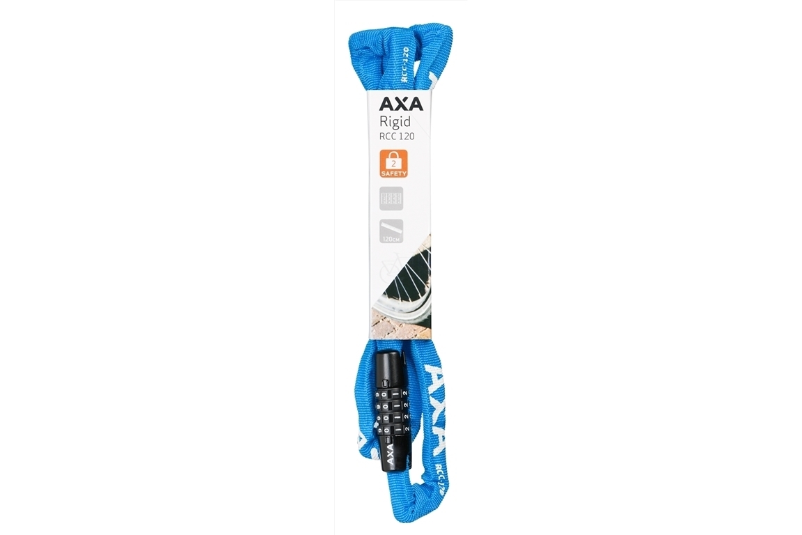 Axa Rigid RCC Ketting cijferslot  120 Blauw 2348