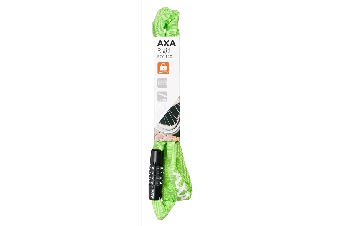 axa rigid rcc ketting cijferslot 120 groen 01482409