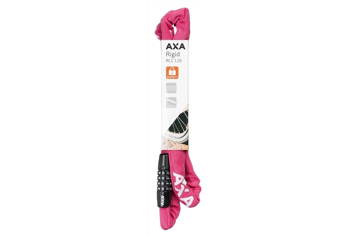 Axa Rigid RCC Ketting cijferslot  120 Roze 2317