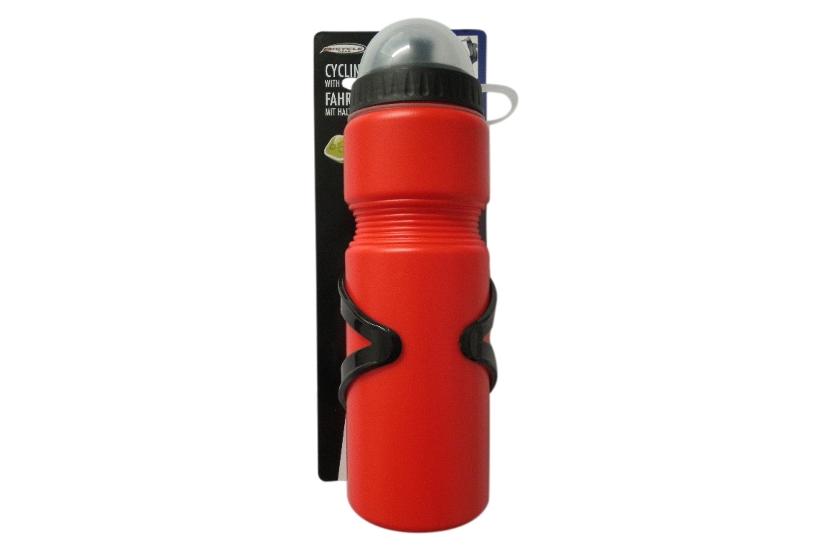 Bidon 750ml Rood +Houder