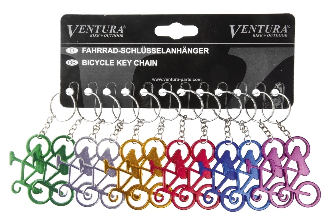 Fiets Sleutelhangers 719906 Mix kleuren per 12 stuks VERPAKT