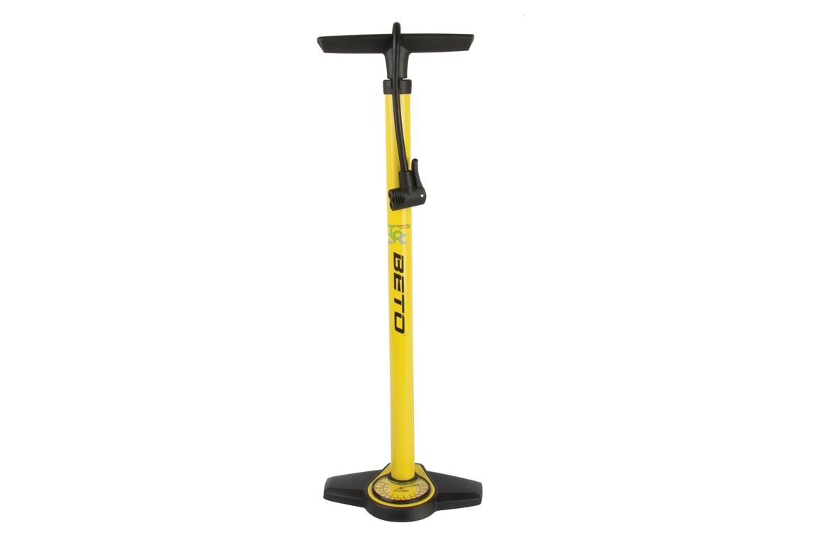 Fietspomp Beto 470329 AV/HV/FV 11 bar Manometer Geel