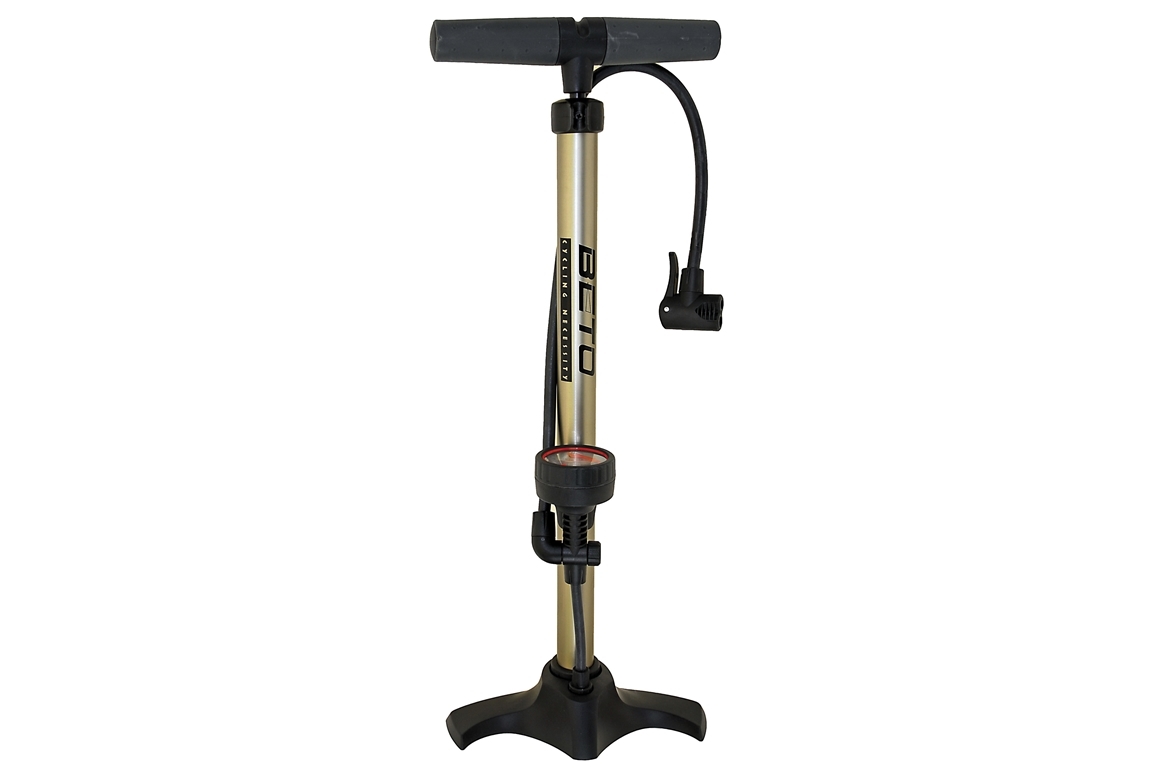 Fietspomp Beto Aluminium 470321 AV/HV/FV 11 bar Manometer Grijs