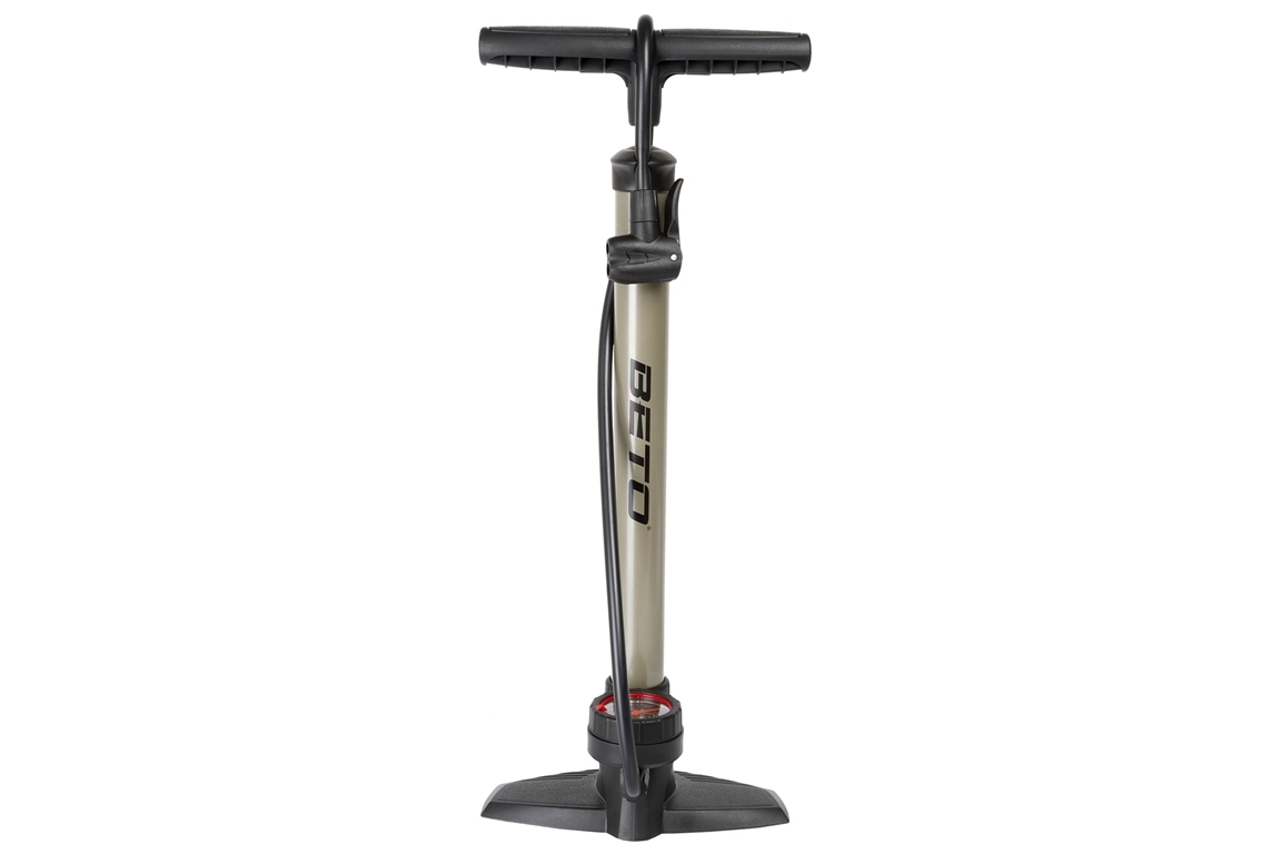 Fietspomp Beto Staal 470253 AV/HV/FV Manometer Grijs