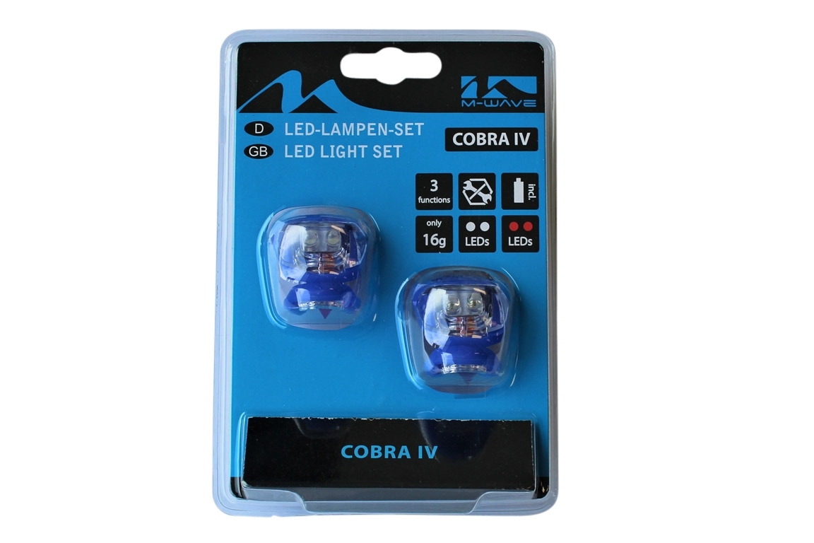 Fietsverlichting set Led Cobra 220634 Blauw