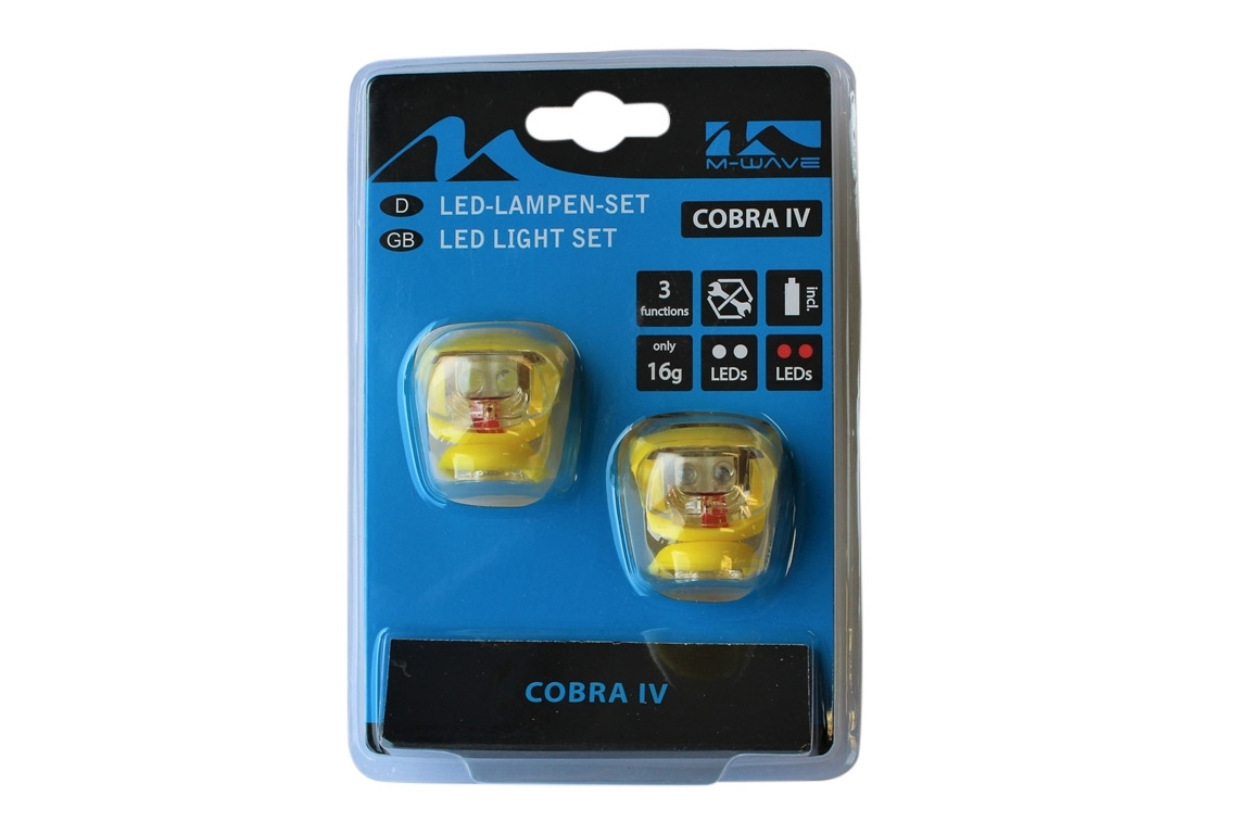 fietsverlichting set led cobra 220636 geel