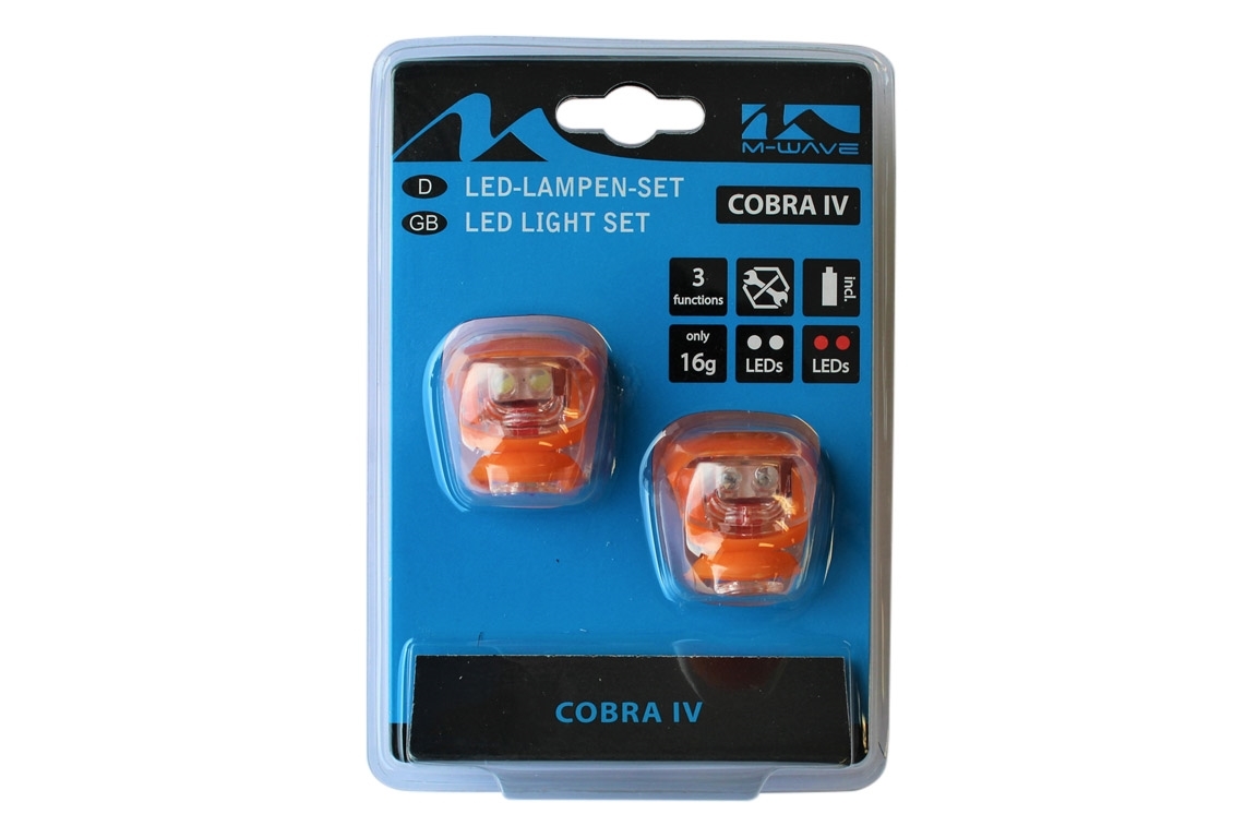 fietsverlichting set led cobra 220637 oranje