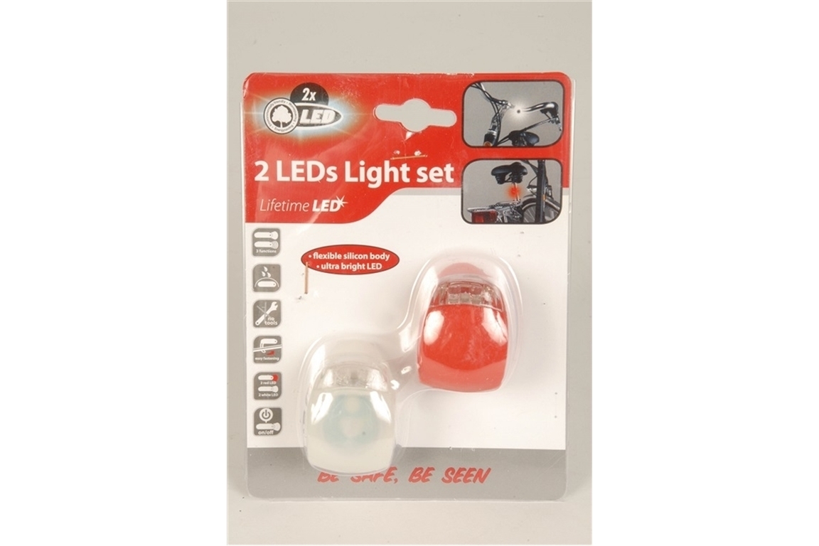 Fietsverlichting set Led Siliconen Lifetime 31298