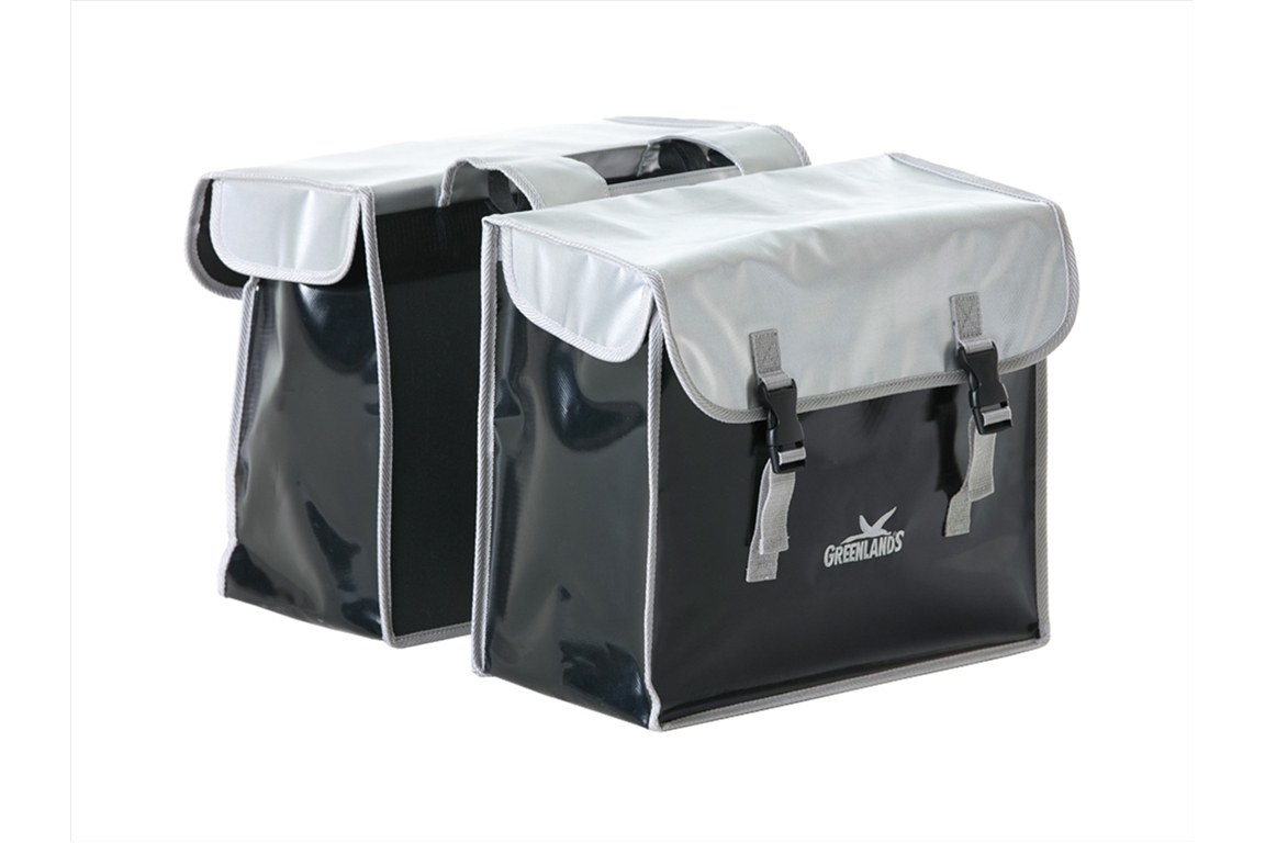 Greenlands Fietstas Bisonyl Dubbel Zilver 45 ltr    4832GZ *** ACTIE OPRUIMING UITVERKOOP ***