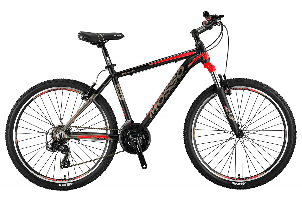 Mosso Wildfire 26 inch 18'' MTB V-Brakes Limited Edition Black/Red Nieuw