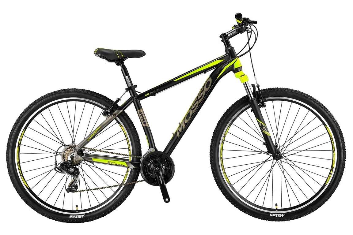 Mosso Wildfire 29 inch 16'' MTB V-Brakes Limited Edition Black/Lime Nieuw