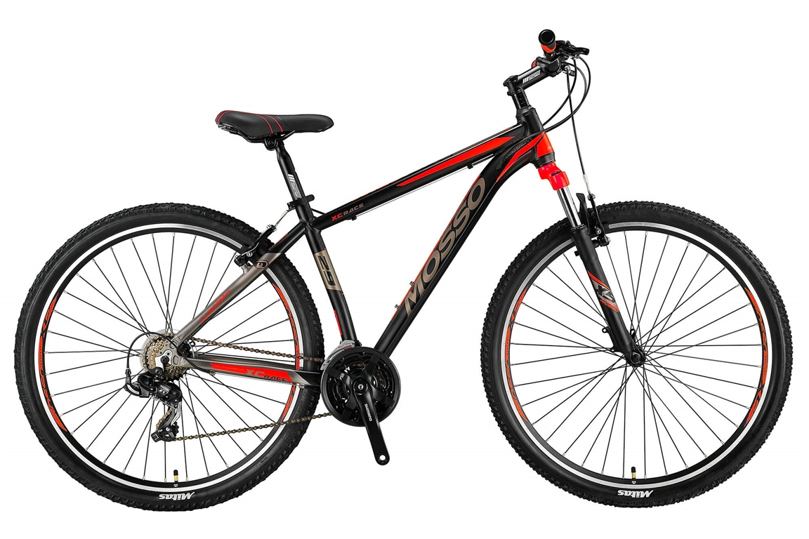 Mosso Wildfire 29 inch 16'' MTB V-Brakes Limited Edition Black/Red Nieuw