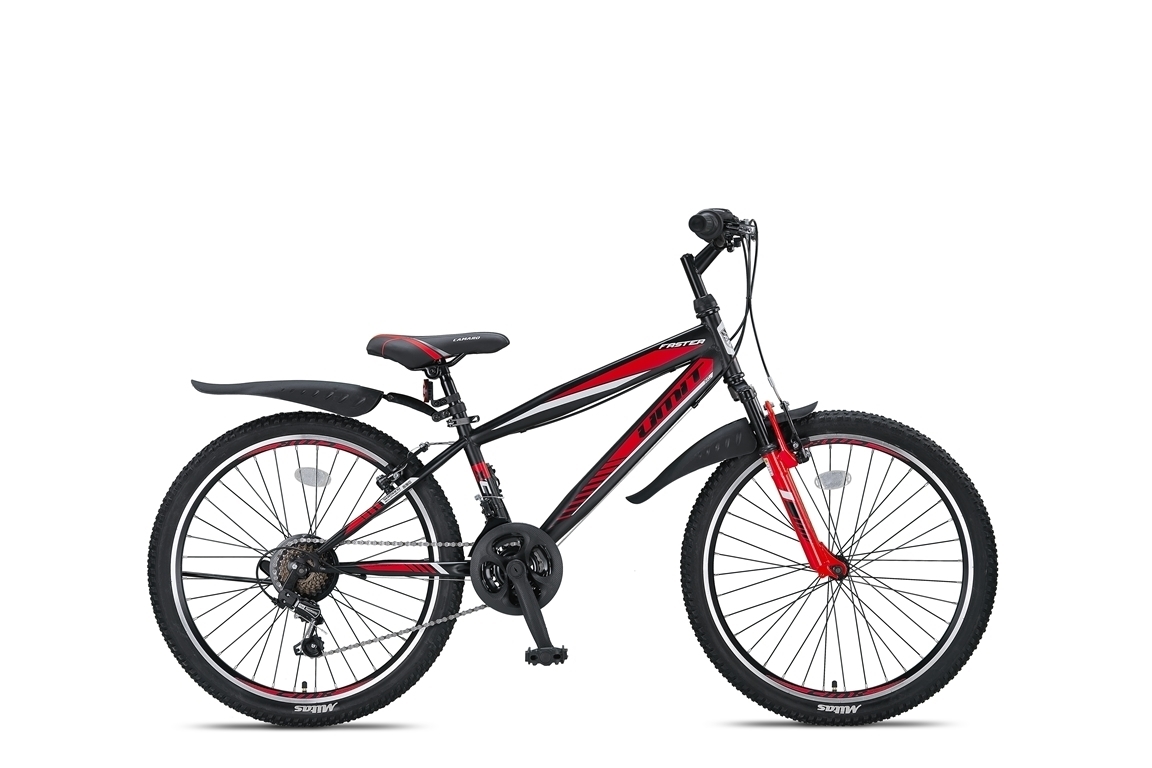 Umit Faster 24 inch MTB Black Red