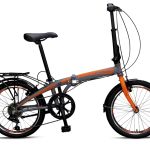 umit vouwfiets folding 20 inch aluminium 6v grijsorange