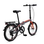 umit vouwfiets folding 20 inch aluminium 6v grijsorange 2