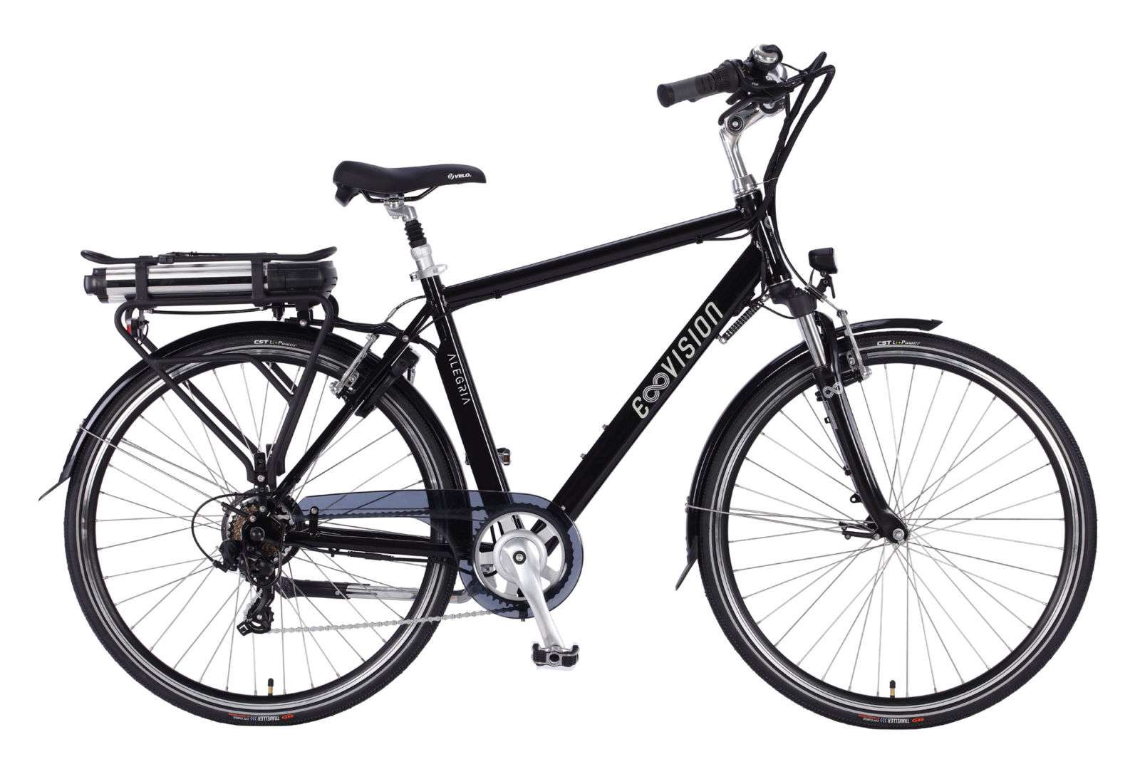 E- Vision Alegria Herenfiets 52 cm Zwart 7 Speed achterwielmotor