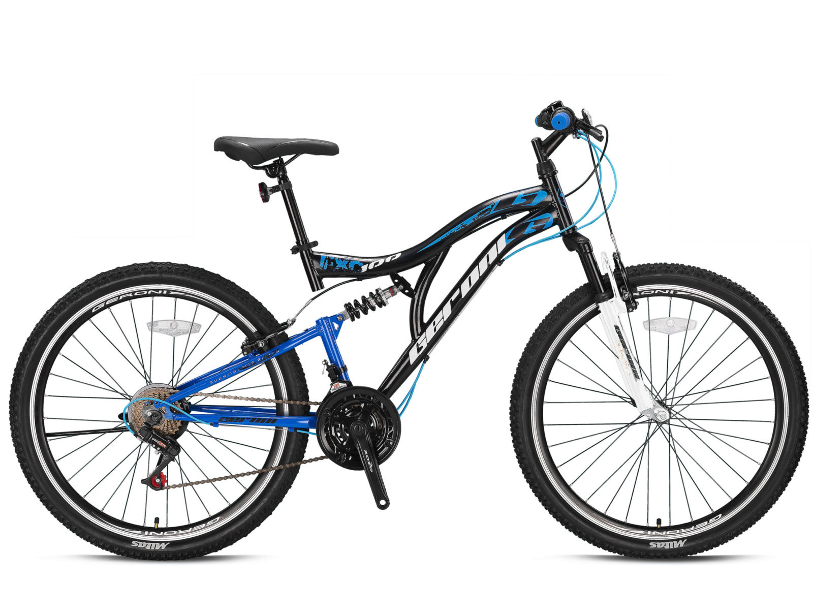 FXC 100 MTB 26 inch F/S  zwart blauw 21sp