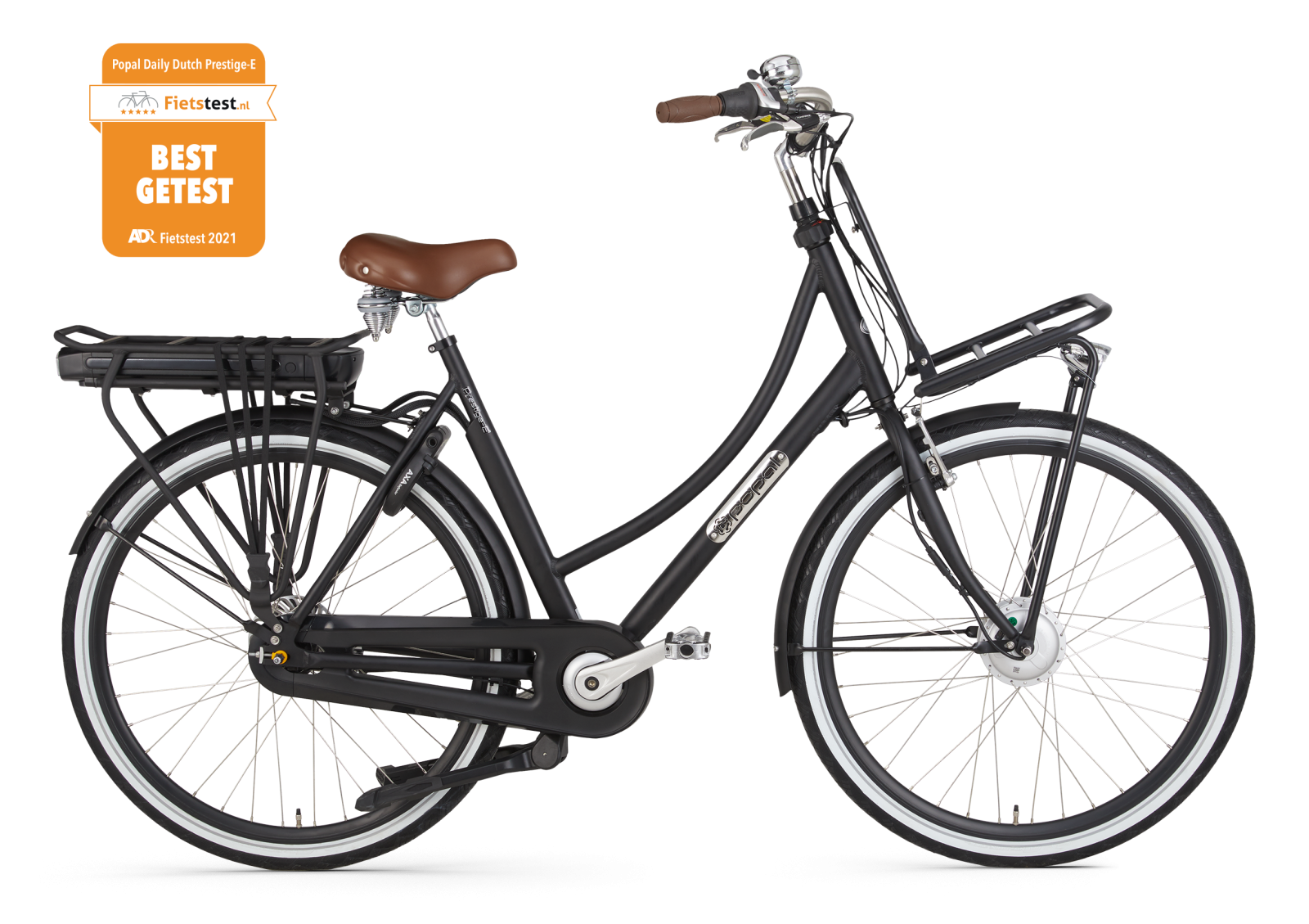 Popal Daily Dutch Prestige-E N3  Matt Black  28 inch / 47 cm Elektrische fietsen  E283010-47-MB